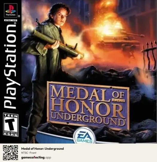 Medal of Honor: Underground PlayStation, NTSC box front