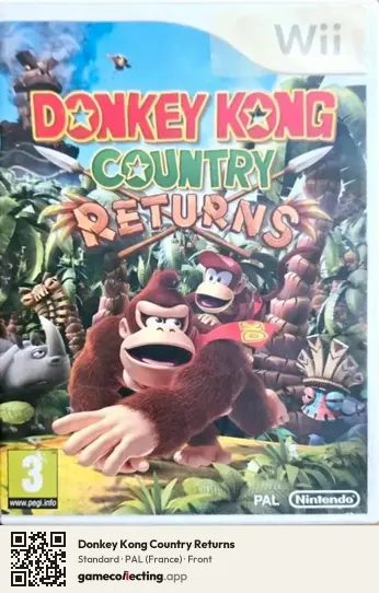Donkey Kong Country Returns Nintendo Wii, France box front