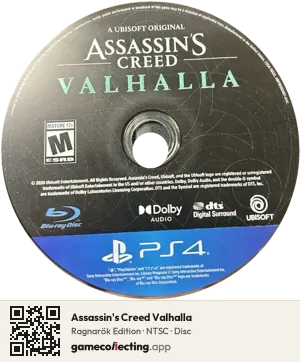 Assassin's Creed Valhalla PlayStation 4, NTSC disc