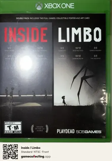 Inside / Limbo Xbox One, NTSC box front