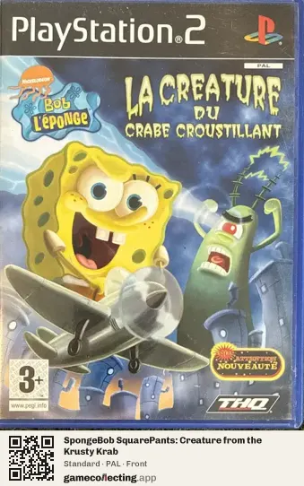 SpongeBob SquarePants: Creature from the Krusty Krab PlayStation 2, PAL box front