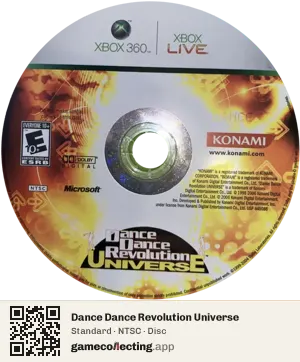 Dance Dance Revolution Universe Xbox 360, NTSC disc