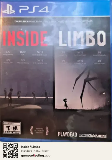 Inside / Limbo PlayStation 4, NTSC box front
