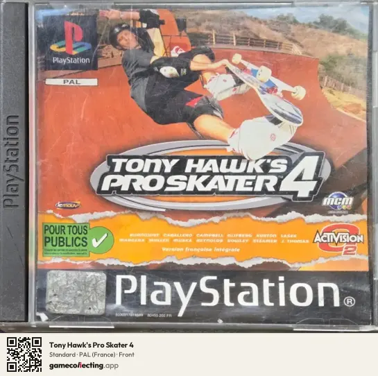 Tony Hawk's Pro Skater 4 PlayStation, France box front