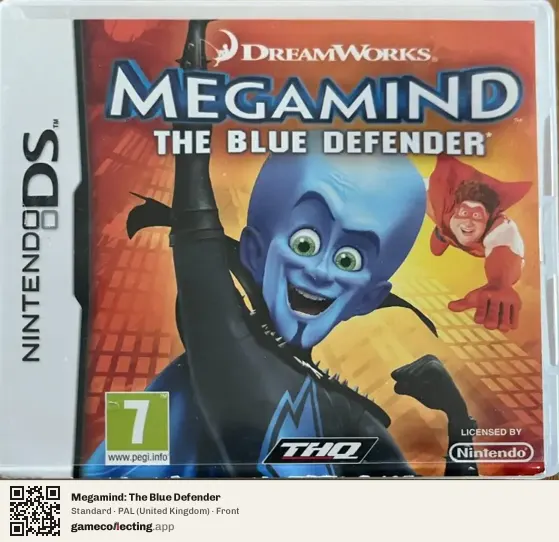Megamind: The Blue Defender Nintendo DS, United Kingdom box front