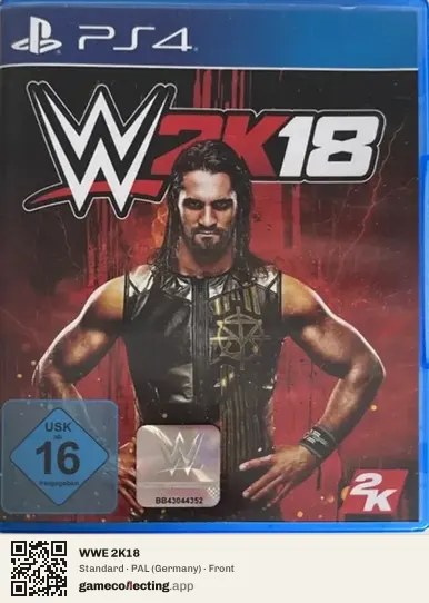 WWE 2K18 PlayStation 4, Germany box front