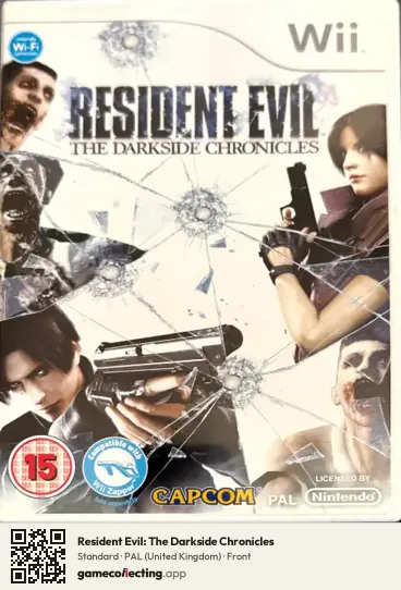 Resident Evil: The Darkside Chronicles Nintendo Wii, United Kingdom box front