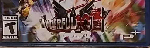 The Wonderful 101: Remastered, the ESRB box on its front