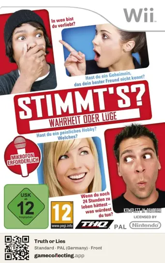 Truth or Lies Nintendo Wii, Germany box front