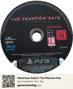 Metal Gear Solid V: The Phantom Pain PlayStation 3, PAL disc