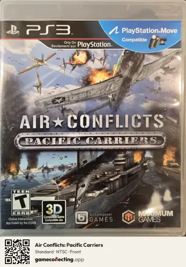 Air Conflicts: Pacific Carriers PlayStation 3, NTSC box front
