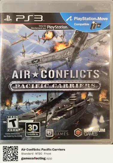 Air Conflicts: Pacific Carriers PlayStation 3, NTSC box front