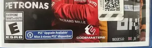 F1 23, the ESRB box on its front