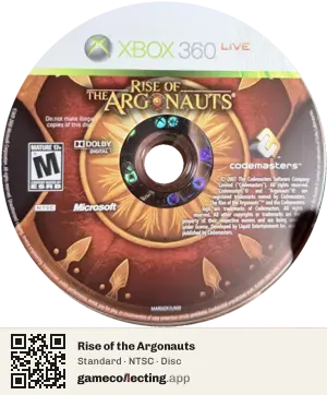 Rise of the Argonauts Xbox 360, NTSC disc