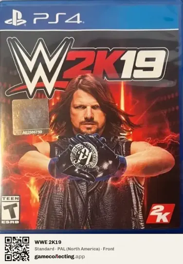 WWE 2K19 PlayStation 4, North America box front