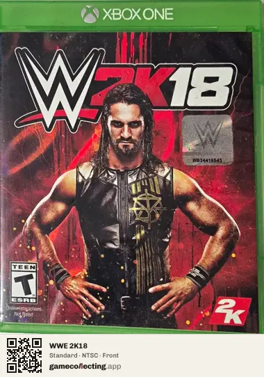 WWE 2K18 Xbox One, NTSC box front