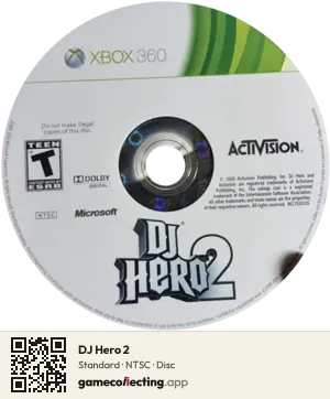 DJ Hero 2 Xbox 360, NTSC disc