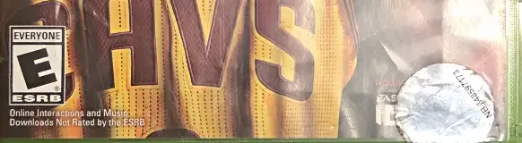NBA Live 14, the ESRB box on its front