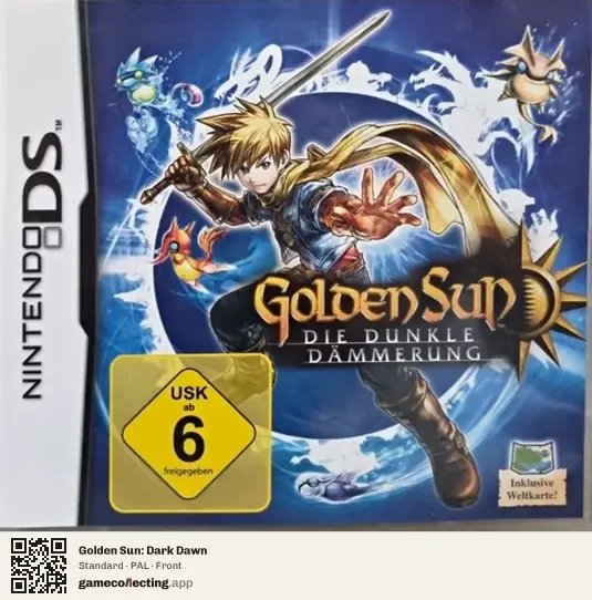 Golden Sun: Dark Dawn Nintendo DS, PAL box front