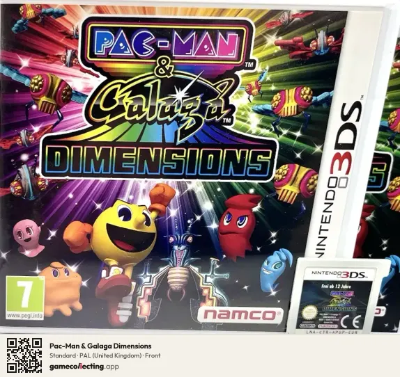 Pac-Man & Galaga Dimensions Nintendo 3DS, United Kingdom box front