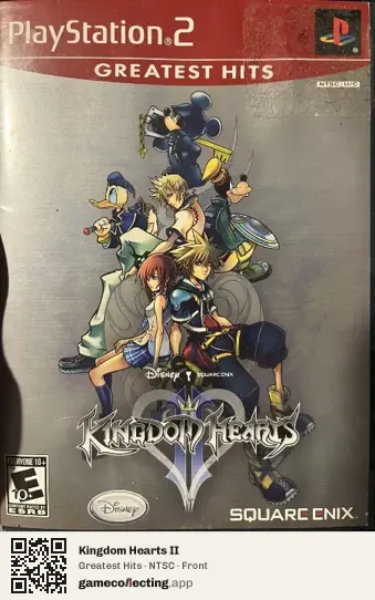 Kingdom Hearts II PlayStation 2, NTSC box front