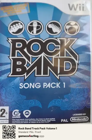Rock Band Track Pack Volume 1 Nintendo Wii, PAL box front