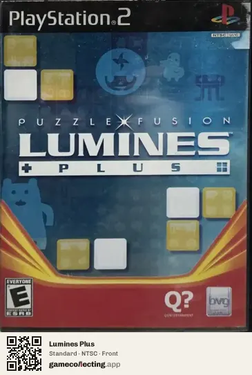 Lumines Plus PlayStation 2, NTSC box front