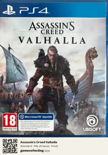 Assassin's Creed Valhalla PlayStation 4, France box front