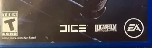 Star Wars Battlefront II, the ESRB box on its front