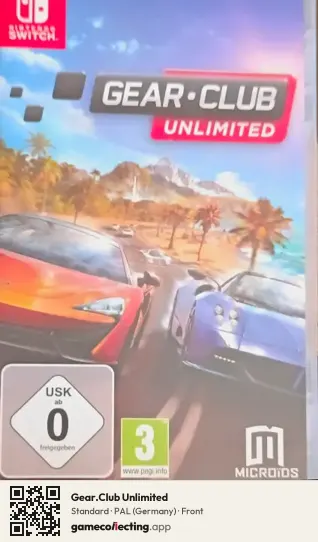 Gear.Club Unlimited Nintendo Switch, Germany box front