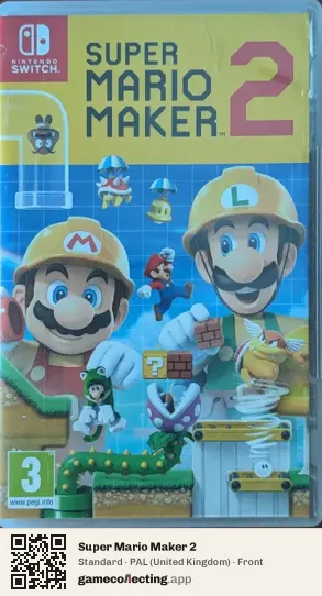 Super Mario Maker 2 Nintendo Switch, United Kingdom box front