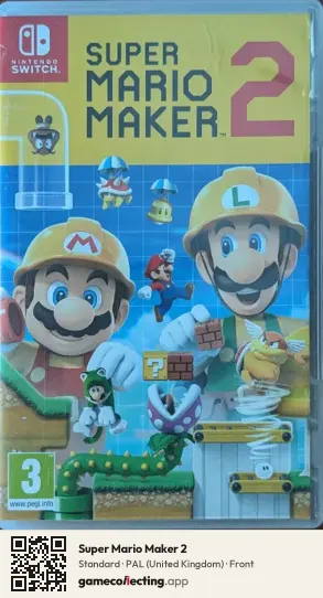 Super Mario Maker 2 Nintendo Switch, United Kingdom box front