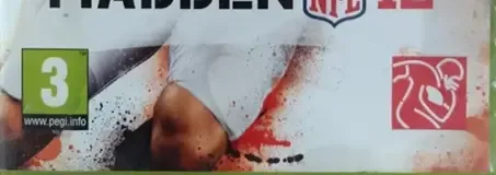 Madden NFL 12, the PEGI square on its front
