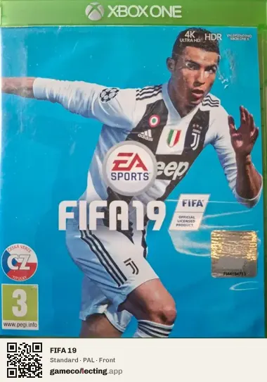 FIFA 19 Xbox One, PAL box front