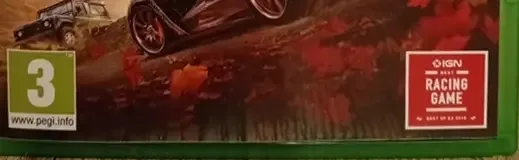 Forza Horizon 4, the PEGI square on its front