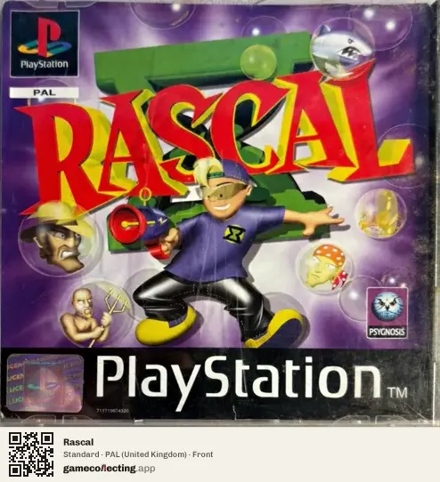 Rascal PlayStation, United Kingdom box front