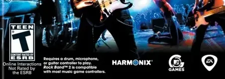 Rock Band 2, the ESRB box on its front