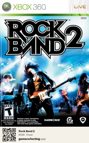 Rock Band 2 Xbox 360, NTSC box front