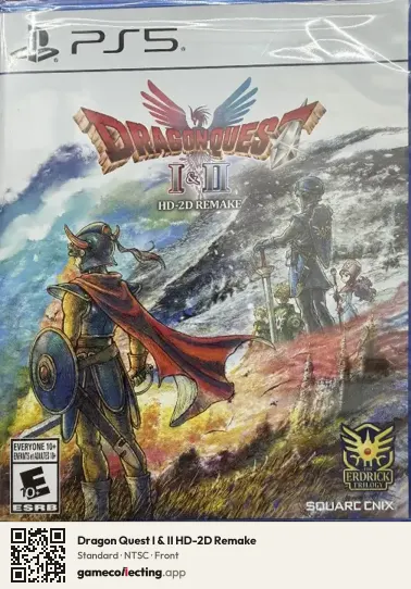 Dragon Quest I & II HD-2D Remake PlayStation 5, NTSC box front