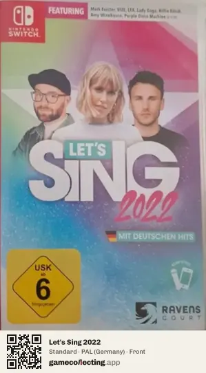 Let's Sing 2022 Nintendo Switch, Germany box front