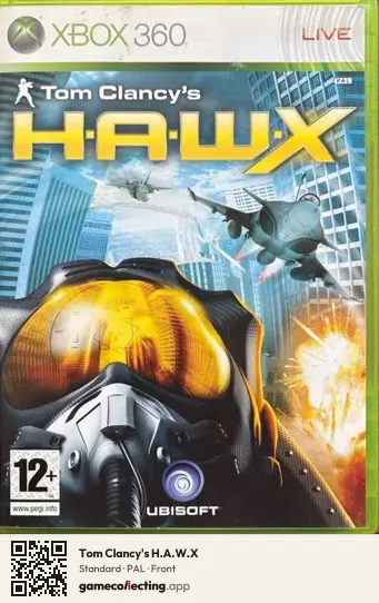 Tom Clancy's H.A.W.X Xbox 360, PAL box front