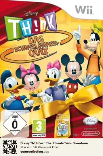 Disney Th!nk Fast: The Ultimate Trivia Showdown Nintendo Wii, Germany box front