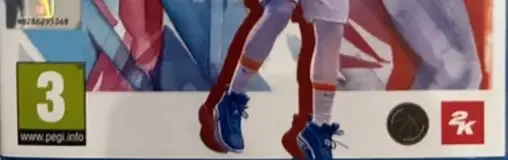 NBA 2K22, the PEGI square on its front