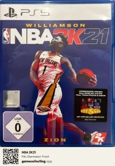 NBA 2K21 PlayStation 5, Germany box front