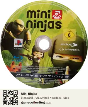 Mini Ninjas PlayStation 3, PAL disc