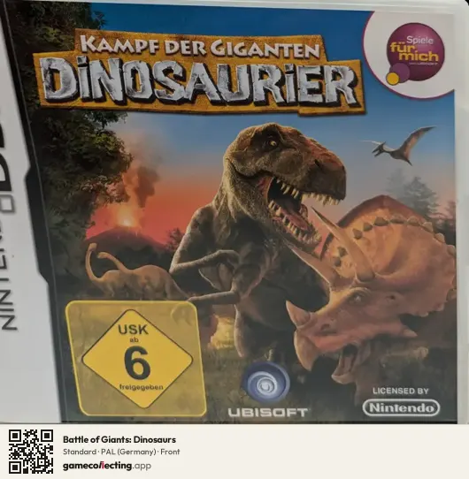 Battle of Giants: Dinosaurs Nintendo DS, Germany box front