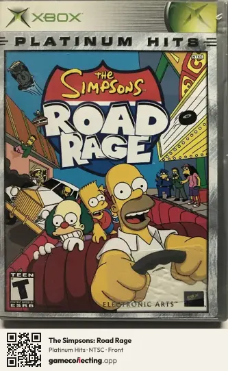 The Simpsons: Road Rage Xbox, NTSC box front