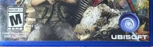 Far Cry 4, the ESRB box on its front