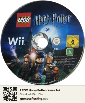 LEGO Harry Potter: Years 1-4 Nintendo Wii, PAL disc