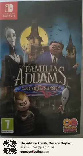 The Addams Family: Mansion Mayhem Nintendo Switch, Spain box front